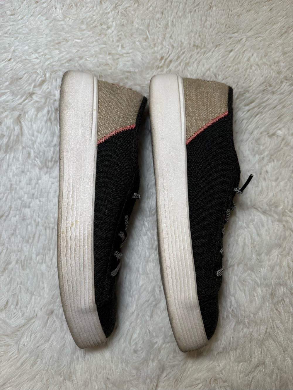 Hey Dude Cody Craft Linen Low Top Black Shoes Slip On Sneakers Womens 10W - Picture 3 of 8